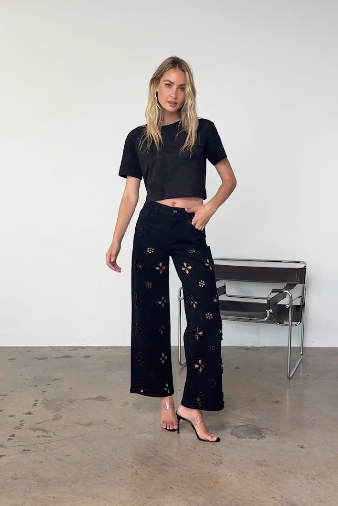 Floral Pearl Jeans
