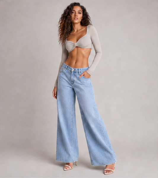 Lace Up Jeans