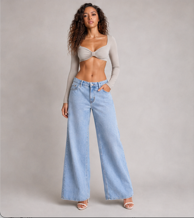 Lace Up Jeans