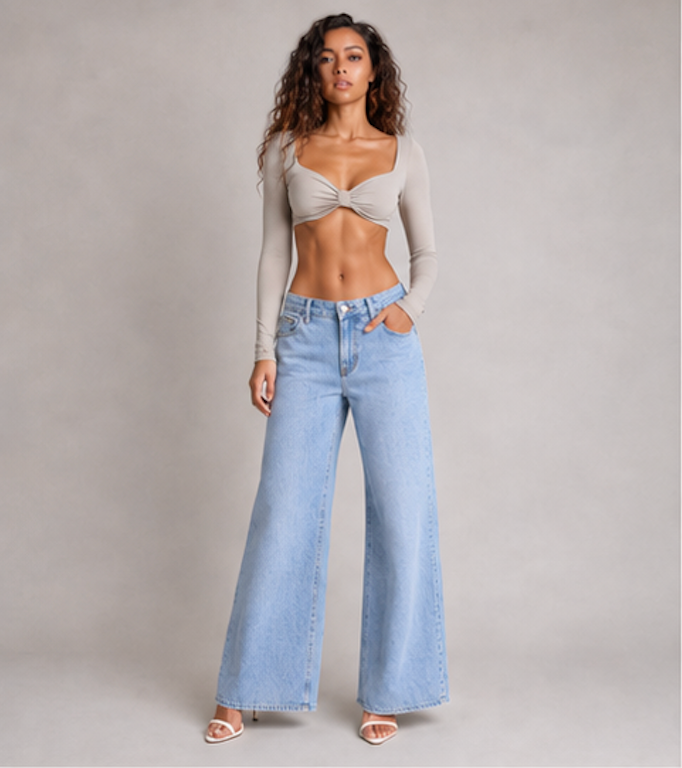 Lace Up Jeans