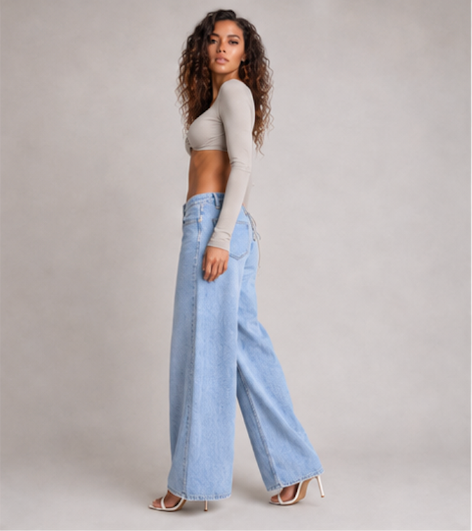 Lace Up Jeans